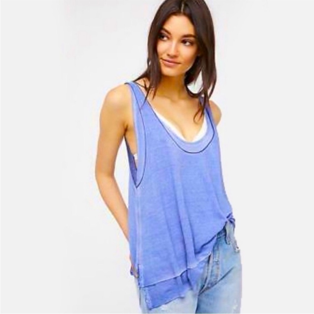 We The Free Karmen Periwinkle Tank Sz XS EUC